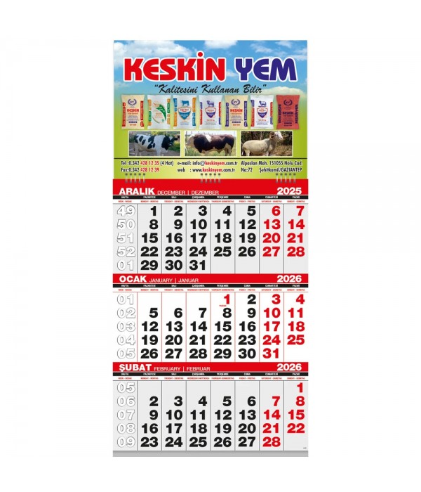 GMC-03 Ekonomik Küçük Boy Gemici Takvim