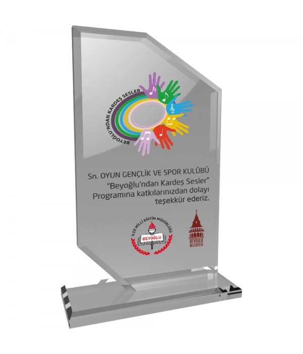 EKT-205-ŞF Kristal Plaket