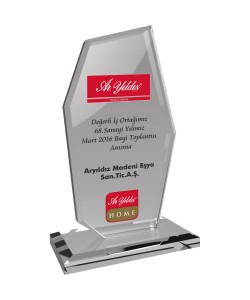 EKT-275-ŞF Kristal Plaket