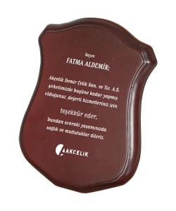 BK-76 Ahşap Plaket