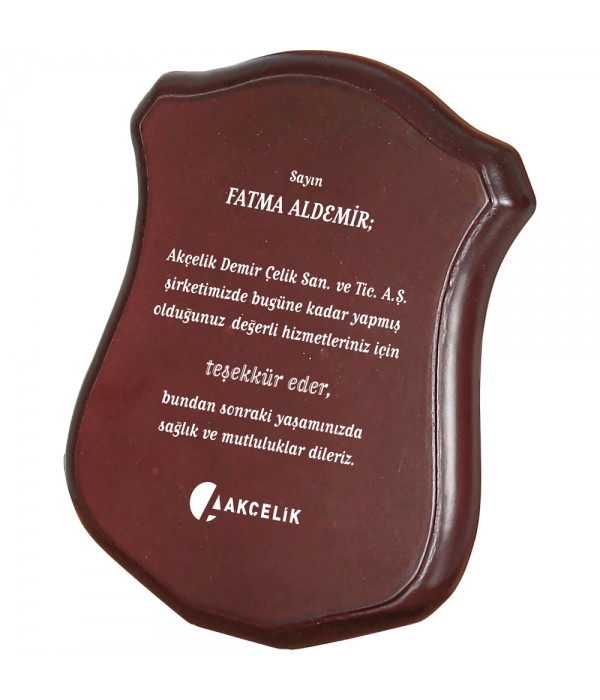 BK-76 Ahşap Plaket